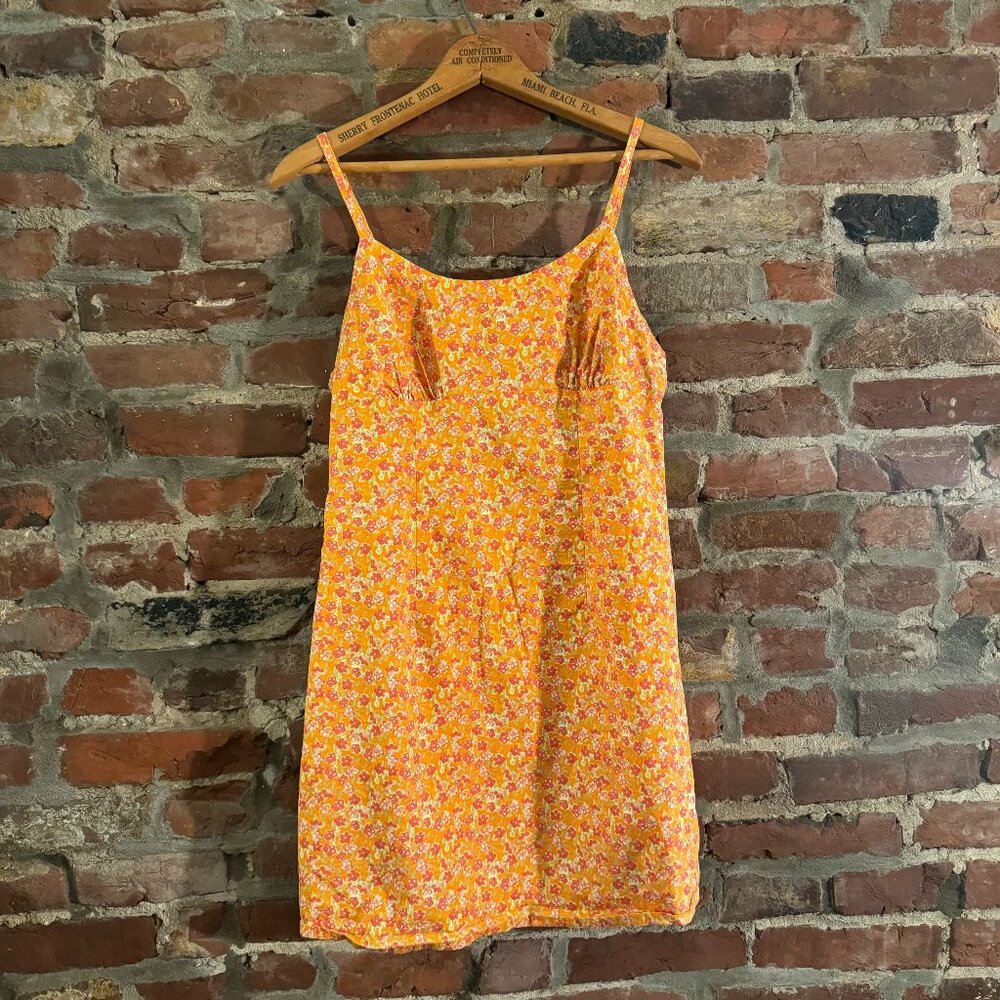 Wild Fable Orange Floral Summer Mini Dress